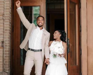 Simone Biles y Jonathan Owens el día de su boda